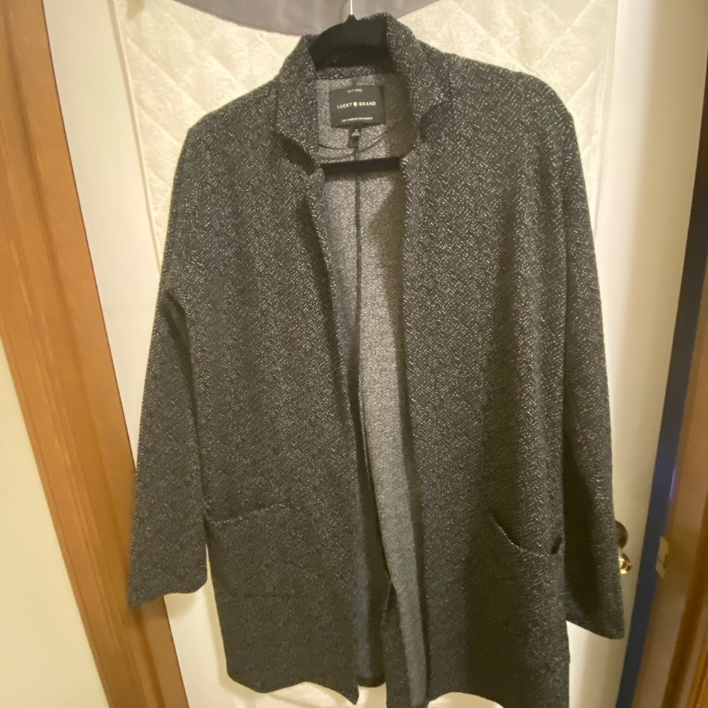 Lucky Brand Car Coat Black, Size Small